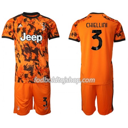 Juventus Giorgio Chiellini 3 Børn 3. Fodboldsæt 2020-21 S/S (+ Korte bukser)